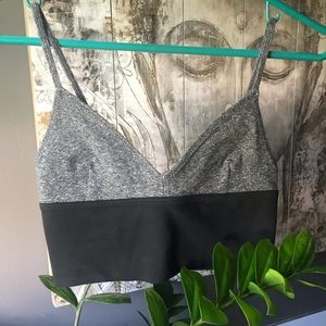XXS madewell Cami Crop Top Gray & Black